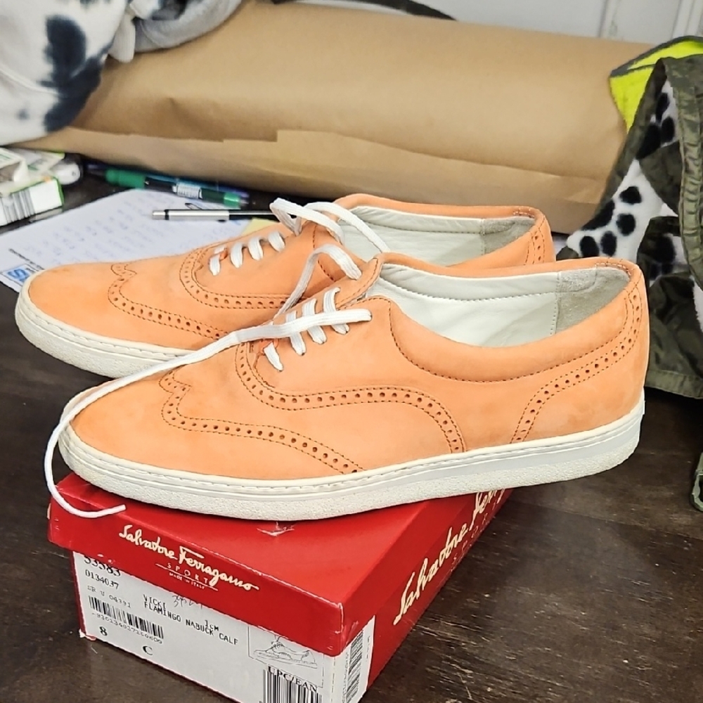 Salvatore Ferragamo Orange Sneakers for Women